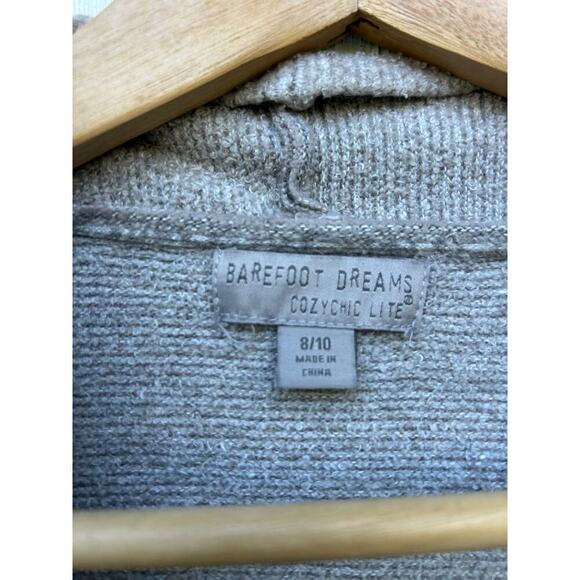 Barefoot Dreams CozyChic Lite Cardigan Beige Open Front Lightweight Sweater 8/10 - Picture 5 of 8